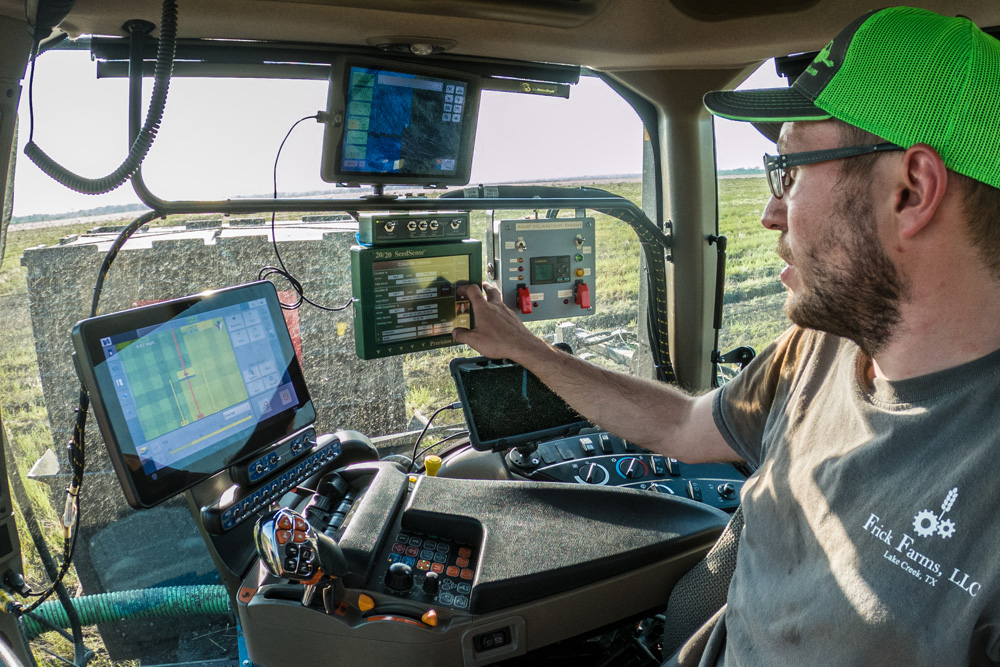 Famer operates in combine